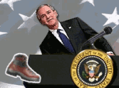 Bush Shoes Attack by GoalManiac.com